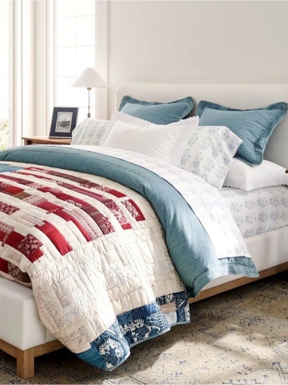 Pottery Barn Americana Quilt & Shams NEW!